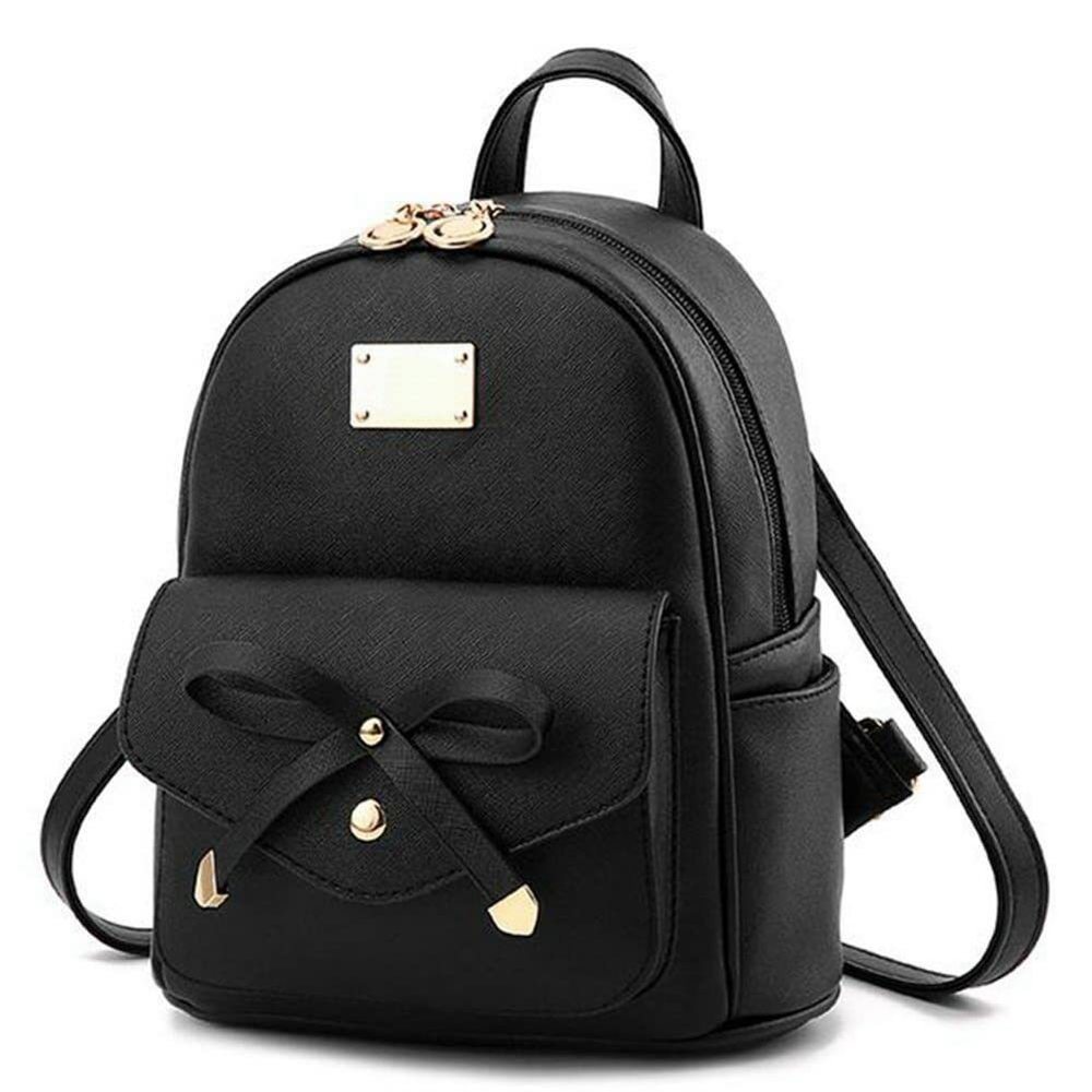 PU Leather Mini Backpack Purse Cute Bowknot Fashion Small Backpack Purses😛